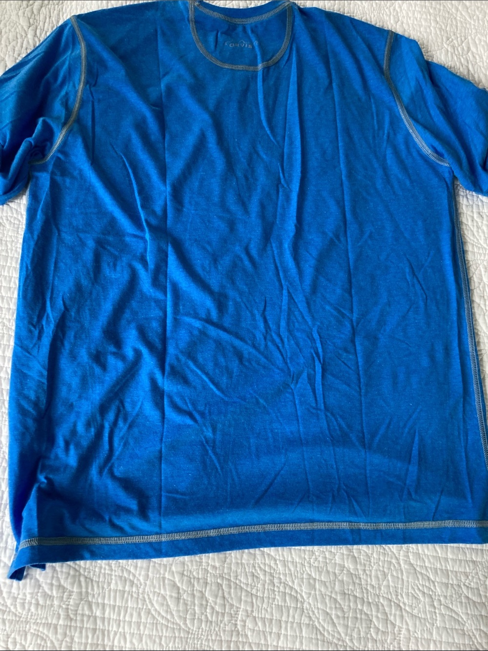 Orvis Men's Trout Bum Royal Blue Short Sleeve Crew Tee Large - Picture 6 of 8